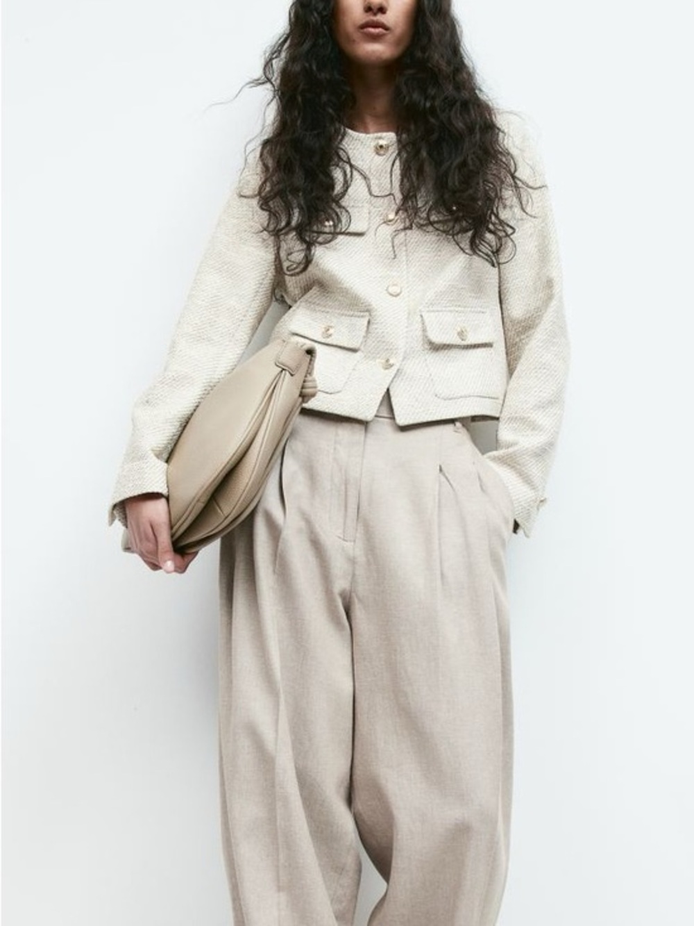 Beige short jacket